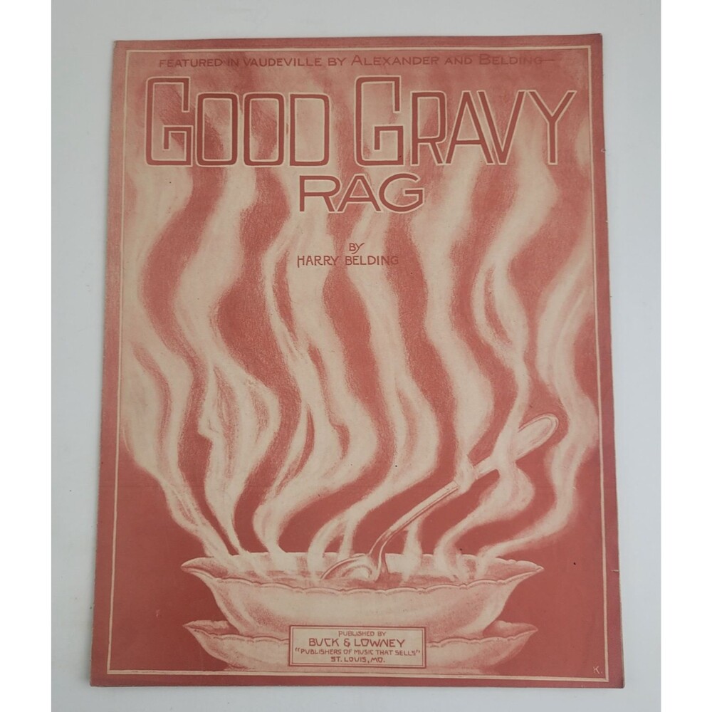 Antique Sheet Music 1913 Good Gravy Rag Miss Mike Berkin From Butte